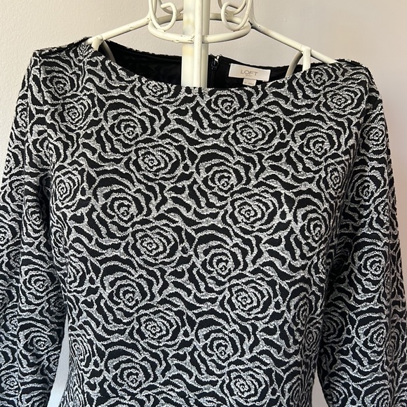 Loft silver black dress - Picture 2 of 4